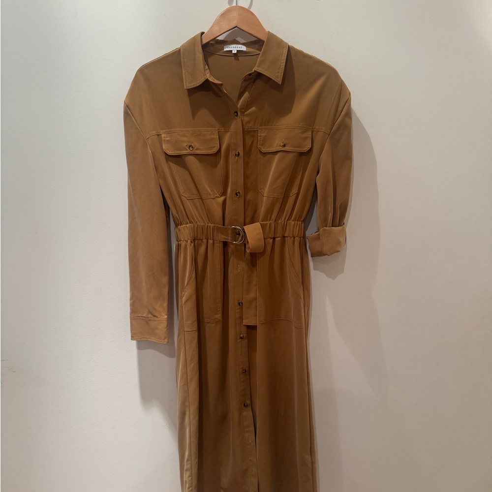 Crescent Tan Long Sleeve Dress. Size S.